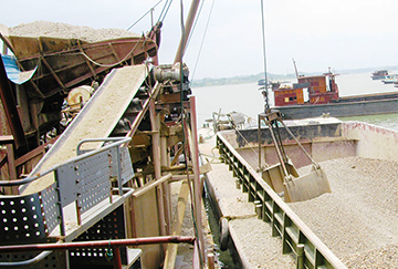 广西60-70吨/小时河卵石制砂船上加工生产线