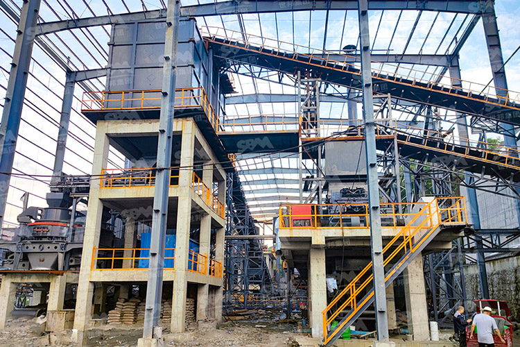 重庆时产1000吨石灰石破碎制砂生产线