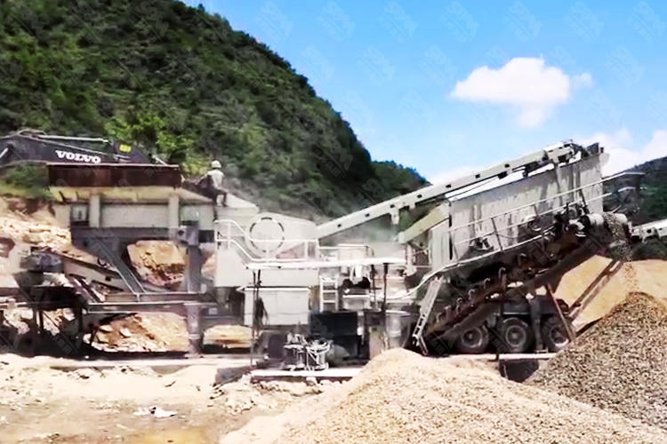 甘肃时产80-100吨花岗岩移动破碎生产线